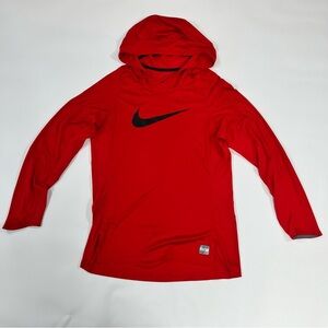 ♠️Nike Elite Hoodie Men’s Small | Red Pullover Sweatshirt PTP 21" | Preowned